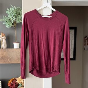 Athleta Maroon Long Sleeve Tee